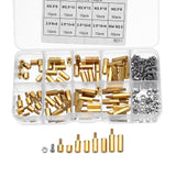 Suleve,M2.5BH1,180Pcs,Brass,Column,Standoff,Support,Spacer,Pillar,Cross,Screw,Assortment,Board