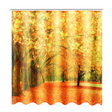 71''x71'',Autumn,Deciduous,Forest,Waterproof,Polyester,Shower,Curtains,Hooks
