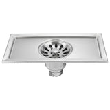 200x100mm,Stainless,Steel,Rectangle,Shower,Floor,Drain,Removable,Strainer,Linear,Quick,Drain,Grate