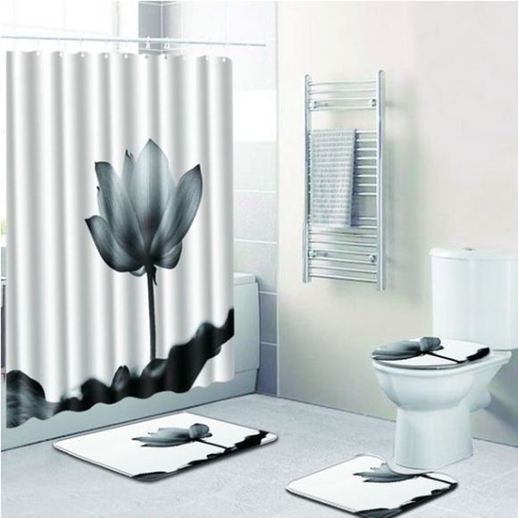 Flower,Waterproof,Shower,Curtain,Bathroom,Toilet,Cover