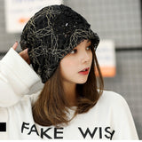 Flowers,Beanie,Embossed,knitting,Cutout