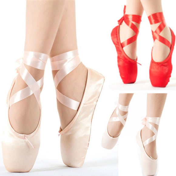 Girls,Ballet,Dance,shoes,Professional,Ladies,Satin,Pointe,Shoes