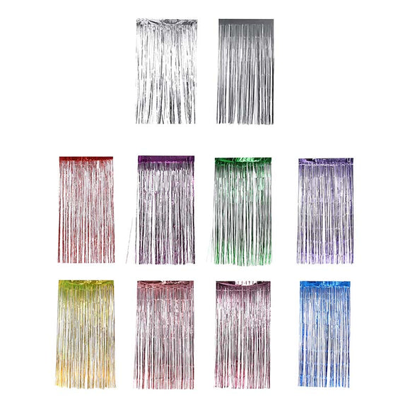 Metallic,Fringe,Curtains,Photo,Booth,Props,Backdrop,Decor