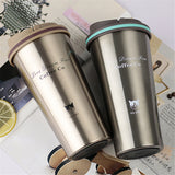 500ML,Stainless,Steel,Leakproof,Insulated,Thermal,Portable,Travel,Coffee