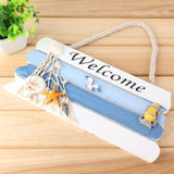 Nautical,Wooden,Beach,Welcome,Plaque,Hanging,Decor,Decorations