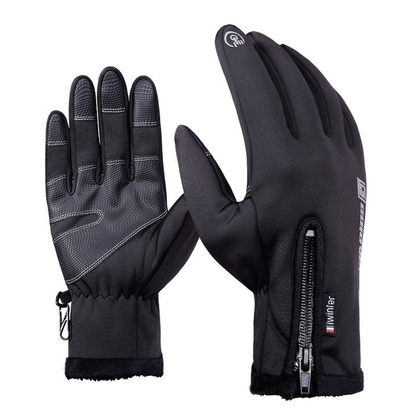 Unisex,Touch,Screen,Windproof,Waterproof,Sports,Winter,Finger,Gloves,Zipper