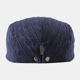 Stripe,Pattern,Winter,Outdoor,Daily,Woolen,Forward,Beret