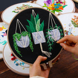 Cross,Stitch,Plants,Pattern,Embroidery,Starting,Craft,Threads