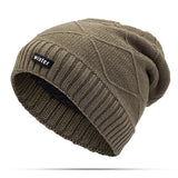 Unisex,Winter,Thickened,Velvet,Liner,Knitted,Outdoor,Casual,Baggy,Beanie