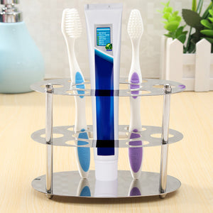 Stainless,Steel,Mount,Toothbrush,Toothpaste,Holder,Bathroom,Razor,Organizer