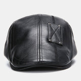 Men's,Leather,Beret,Casual,Artificial,Leather,Newsboy