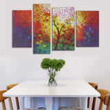 Piece,Unframed,Colourful,Trees,Canvas,Paintings,Picture