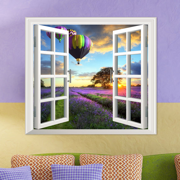 Lavender,Artificial,Window,Decals,Balloon,Stickers,Decor