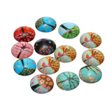 100Pcs,Round,Mixed,Glass,Patch,Crafted,Handcrafted,Tiles,Jewelry,Making,Decorations