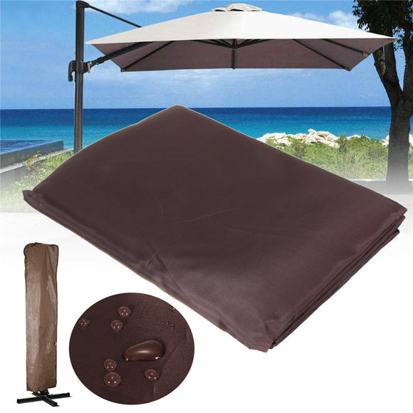 260x70CM,Brown,Waterproof,Garden,Patio,Parasol,Umbrella,Outdoor,Canopy,Protective,Cover
