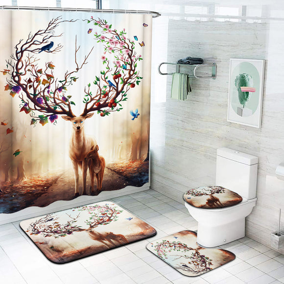 Waterproof,Bathroom,Beautiful,Toilet,Cover,Pedestal,Carpet,Bathroom,Decoration