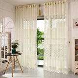 Panel,Jacquard,Sheer,Tulle,Curtains,Bedroom,Living,Hollow,Window,Screening