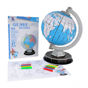 Puzzle,Globe,Model,Painting,Puzzles,Tellurion,Color,Matching,Earth,Models,Continents,Learning,Board