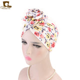 Women,Summer,Cotton,Floral,Chemo,Turban,Bohemian,Style,Beanie