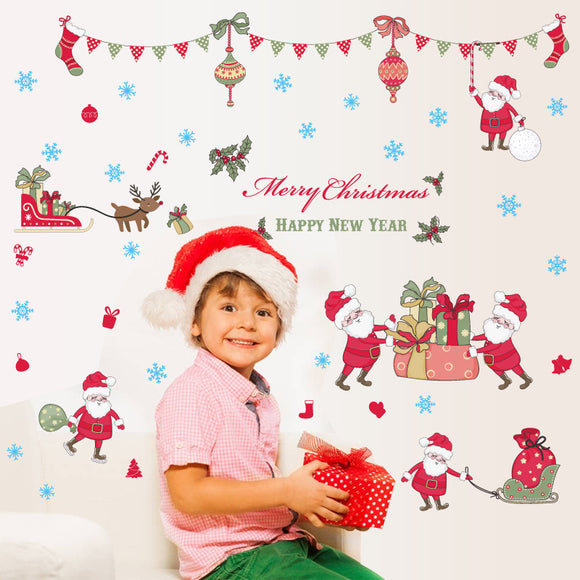 Miico,SK9099,Sticker,Living,Santa,Claus,Stickers,Window,Showcase,Christmas,Decoration