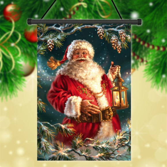 30x45cm,Christmas,Santa,Claus,Polyester,Welcome,Garden,Holiday,Decoration