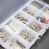 610Pcs,Handmade,Jewelry,Tools,Chains,Findings,Accessories,Silver