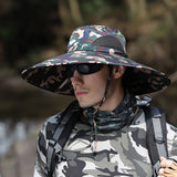 Bucket,Waterproof,Breathable,Sunshade,Camouflage,Oversized,String,Outdoor,Fishing,Climbing
