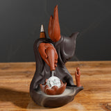 Ceramic,Backflow,Waterfall,Smoke,Incense,Burner,Censer,Holder,Decor