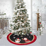 Loskii,Christmas,Carpet,Cartoon,Round,Carpet,Ornaments,Christmas,Decorations