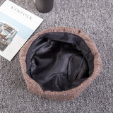Womens,Leisure,Beanie,Cotton,Docker,Vogue,Outdoor,Plaid,Skullcap