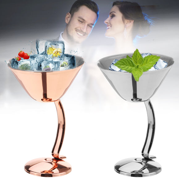 Durable,150ml,Stainless,Steel,Martini,Glass,Goblets,Party,Banquet