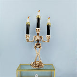 Halloween,Skull,Skeletal,Stand,Candles,Light,Decorations,Party
