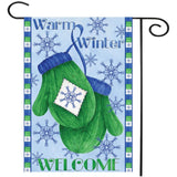 12.5x18",Christmas,Winter,Mittens,Welcome,House,Garden,Banner,Decorations"