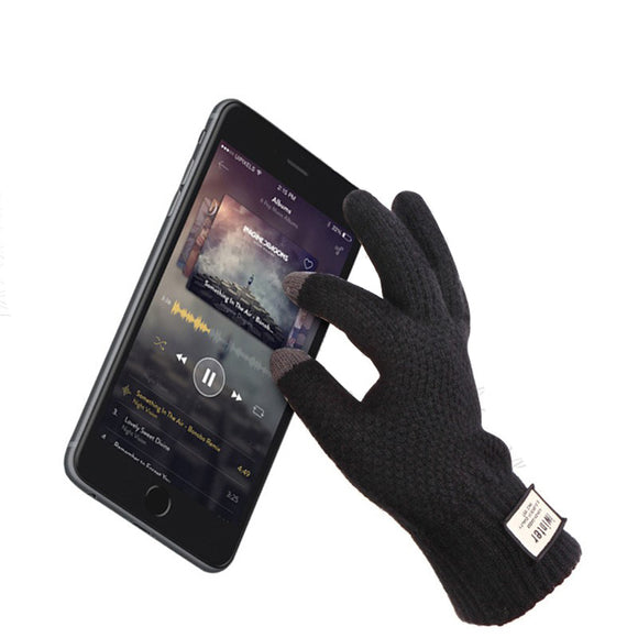 iwinter,Winter,Autumn,Knitted,Gloves,Touch,Screen,Thicken,Cashmere,Solid,Gloves