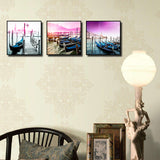 Miico,Painted,Three,Combination,Decorative,Paintings,Shipside,Decoration