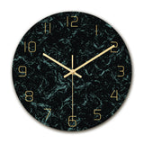 Loskii,CC005,Creative,Marble,Pattern,Clock,Clock,Quartz,Clock,Office,Decorations