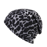 Women,Winter,Beanie,Leopard,Outdoor,Scarf