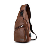 IPRee,Men's,Theft,Chest,Leather,Shoulder,Camping,Travel,Hiking,Crossbody