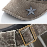 Outdoor,Washed,Cotton,Sunscreen,Adjustable,Military,Style,Peaked