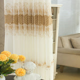 Panel,White,Jacquard,Printed,Sheer,Tulle,Curtains,Bedroom,Living,Hollow,Window,Screening