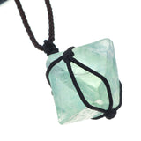 Natural,Fluorite,Octahedron,Pendant,Rough,Crystal,Specimen,Necklace,Healing,Decorations