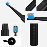 Travel,Rechargeable,Ultrasonic,Electric,Toothbrush,Waterproof,Cleaning,Teeth,Heads