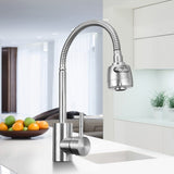 Modern,Waterfall,Kitchen,Mixer,Flexible,Spout,Spray,Basin,Chrome,Faucet,Stainless,Steel
