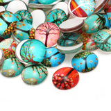 100Pcs,Round,Mixed,Glass,Patch,Crafted,Handcrafted,Tiles,Jewelry,Making,Decorations