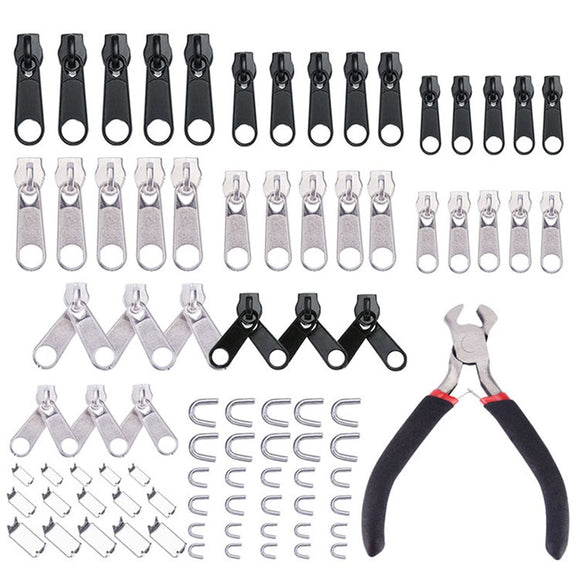 85Pcs,Zipper,Repair,Zipper,Replacement,Zipper,Rescue,Zipper,Install,Pliers,Zipper,Extension,Pulls,Clothing,Jackets,Purses,Luggage,Backpacks