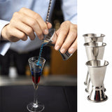 Stainless,Steel,Cocktail,Shaker,Jigger,Single,Double,Drink,Mixer,Pourers,Measurer,Tools