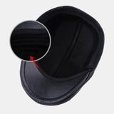 First,Layer,Cowhide,Men's,Leather,Beret,Fashion,Forward,Beret
