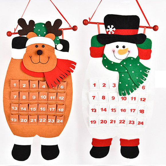 Christmas,Countdown,Calendar,Snowman,Hanging,Advent,Calendar,Decorations,Decor