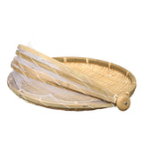 Bamboo,Bread,Basket,Storage,Display,Basket,Cover,Dustproof,Dishes,Fruit
