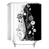 Elegant,Flowers,Shower,Curtain,Hooks,Bathroom,Waterproof,Decorations,Fabric